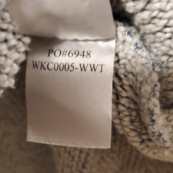 Faherty Seabrook French Terry Hoodie Poncho V-Neck Herringbone Large - Picture 10 of 16